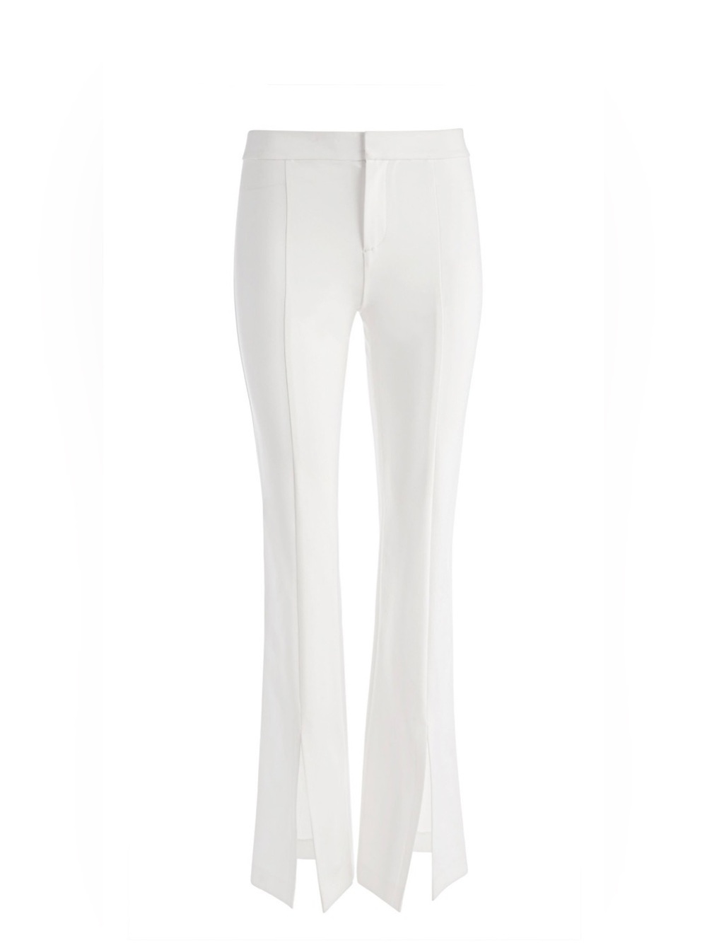 Alice and Olivia $350 Walker Slim Slit Pants white/Off white Size 4 - Picture 7 of 8